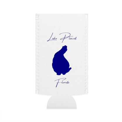 Florida  Lake  Placid  Slim  Can  Koozie  front  position  view  from  flat-front  white.webp
