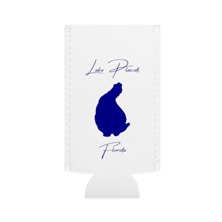 Florida  Lake  Placid  Slim  Can  Koozie  front  position  view  from  flat-front  white.webp