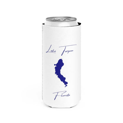 Florida  Lake  Tarpon  Slim  Can  Koozie  front  position  view  from  front  white.webp