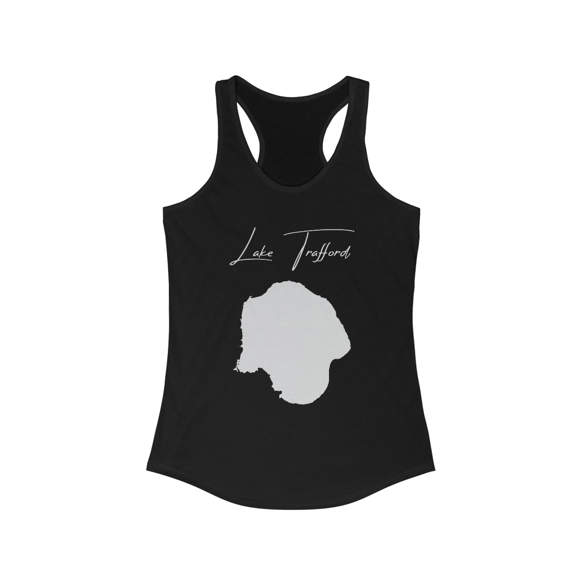 Florida  Lake  Trafford  Racerback-Tank  front  position  view  from  front  solid  black.webp