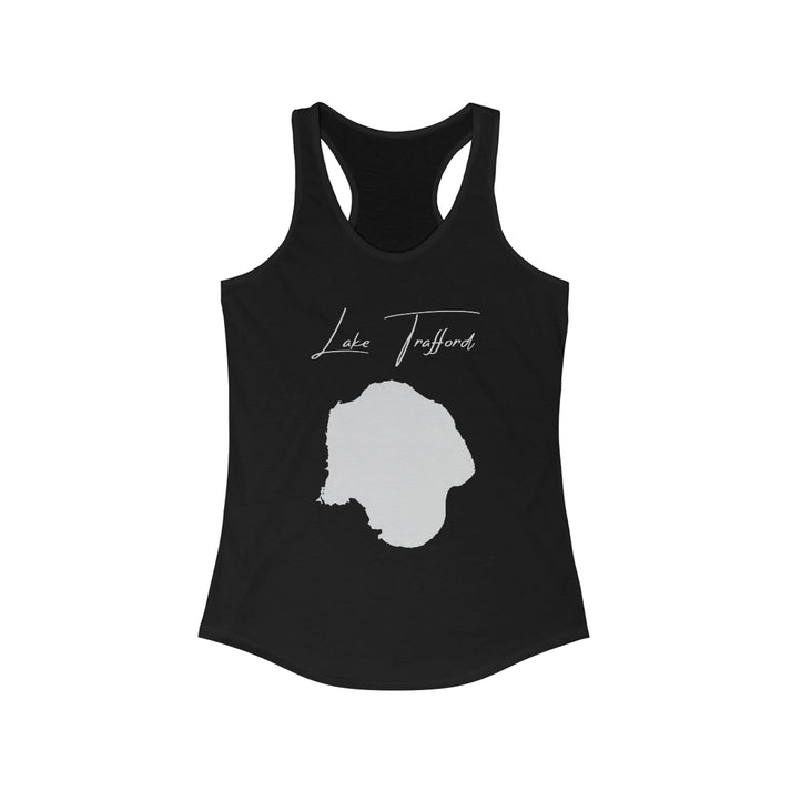 Florida  Lake  Trafford  Racerback-Tank  front  position  view  from  front  solid  black.webp