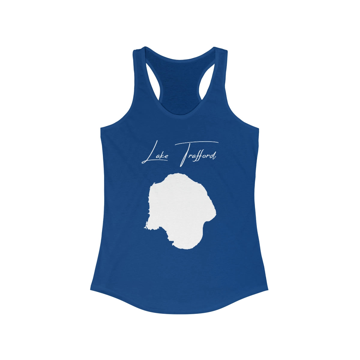 Florida  Lake  Trafford  Racerback-Tank  front  position  view  from  front  solid  royal.webp