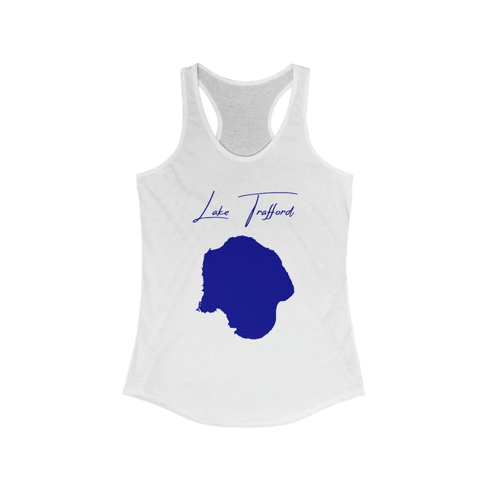 Florida  Lake  Trafford  Racerback-Tank  front  position  view  from  front  solid  white.webp