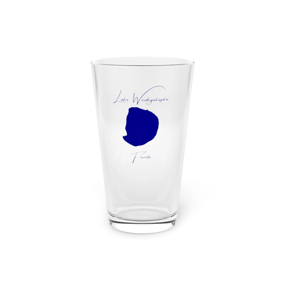 Florida  Lake  Weohyakapka  16oz  Pint  Glass  front  position  view  from  front  16oz.webp