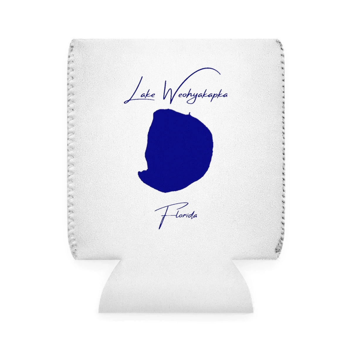 Florida  Lake  Weohyakapka  Can  Koozie  front  position  view  from  front-1  white.webp