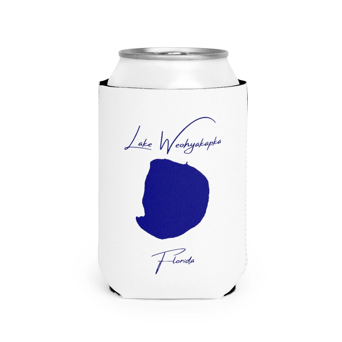 Florida  Lake  Weohyakapka  Can  Koozie  front  position  view  from  front-2  white.webp