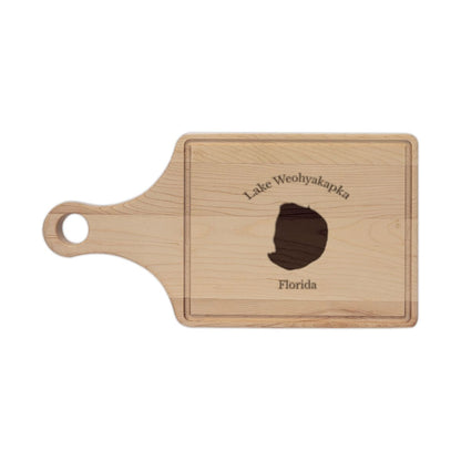 Florida  Lake  Weohyakapka  Engraved  Cutting  Board  front  position  view  from  front  maple.webp