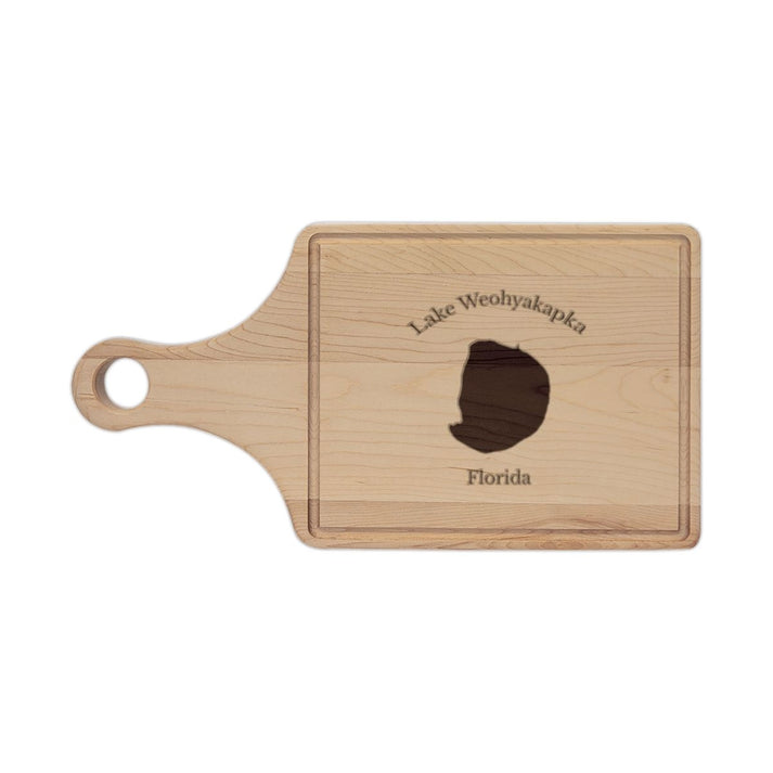 Florida  Lake  Weohyakapka  Engraved  Cutting  Board  front  position  view  from  front  maple.webp