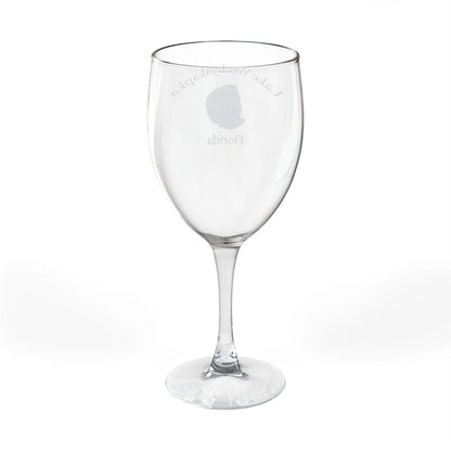 Florida  Lake  Weohyakapka  Engraved  Wine  Glass  other  position  view  from  back  10.5oz.webp