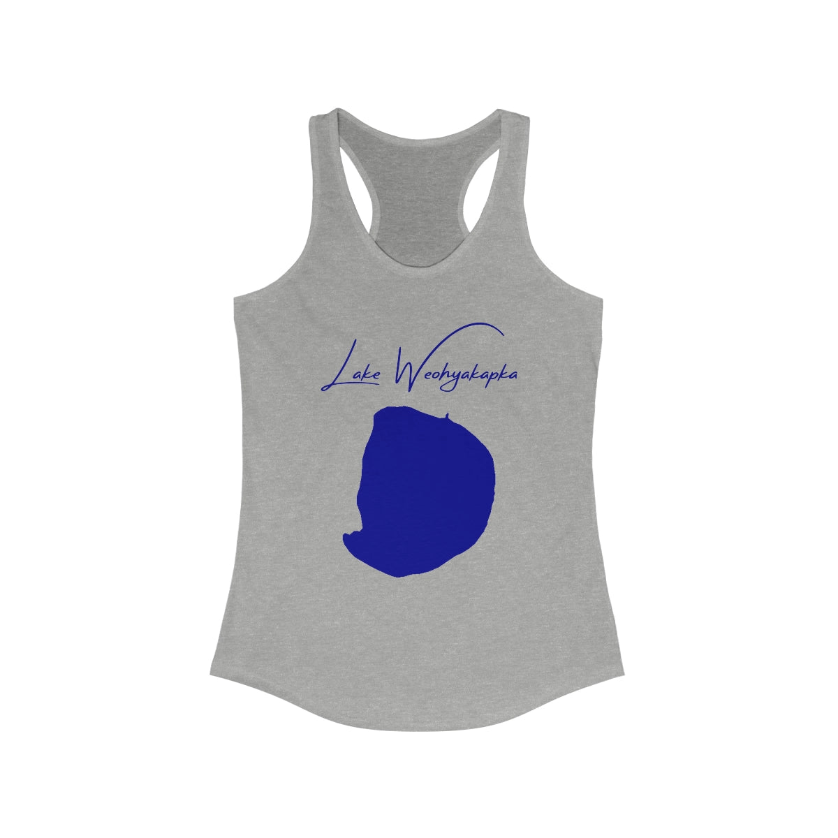 Florida  Lake  Weohyakapka  Racerback-Tank  front  position  view  from  front  heather  grey.webp