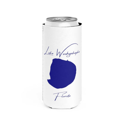 Florida  Lake  Weohyakapka  Slim  Can  Koozie  front  position  view  from  front  white.webp