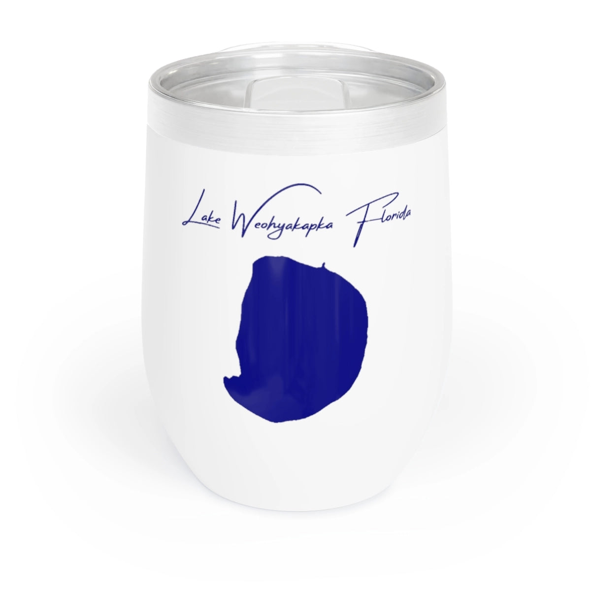 Florida  Lake  Weohyakapka  Wine  Tumbler  front  position  view  from  front  white.webp