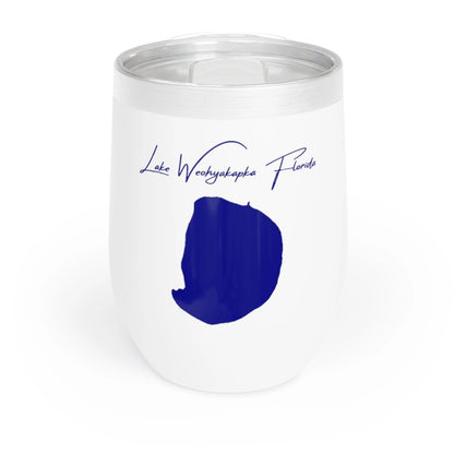 Florida  Lake  Weohyakapka  Wine  Tumbler  front  position  view  from  front  white.webp