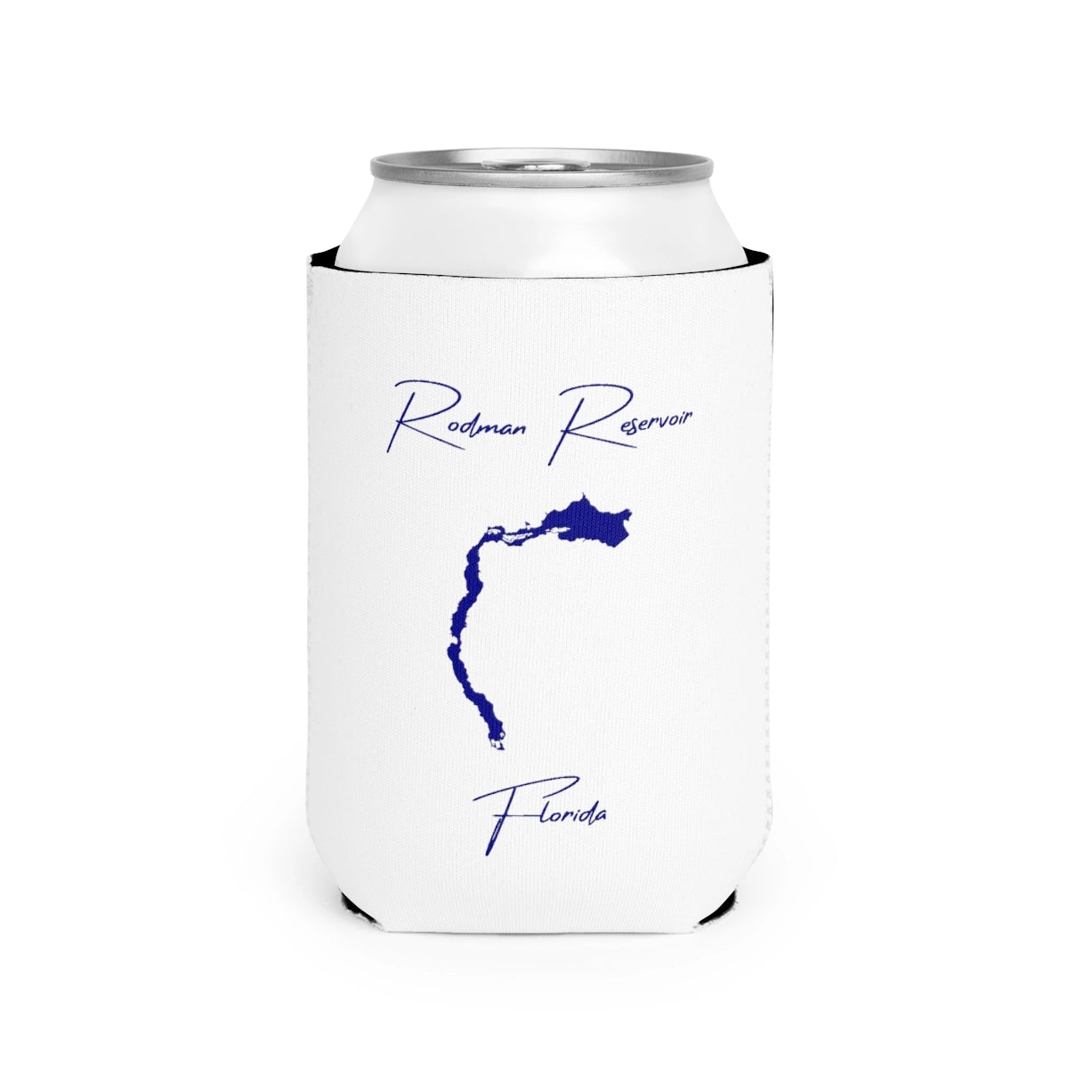 Florida  Rodman  Reservoir  Can  Koozie  front  position  view  from  front-2  white.webp