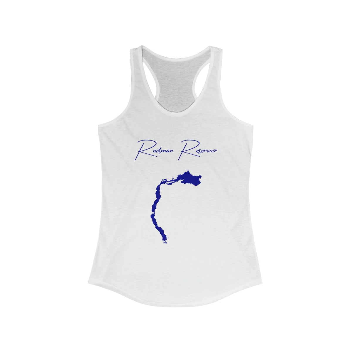 Florida  Rodman  Reservoir  Racerback-Tank  front  position  view  from  front  solid  white.webp