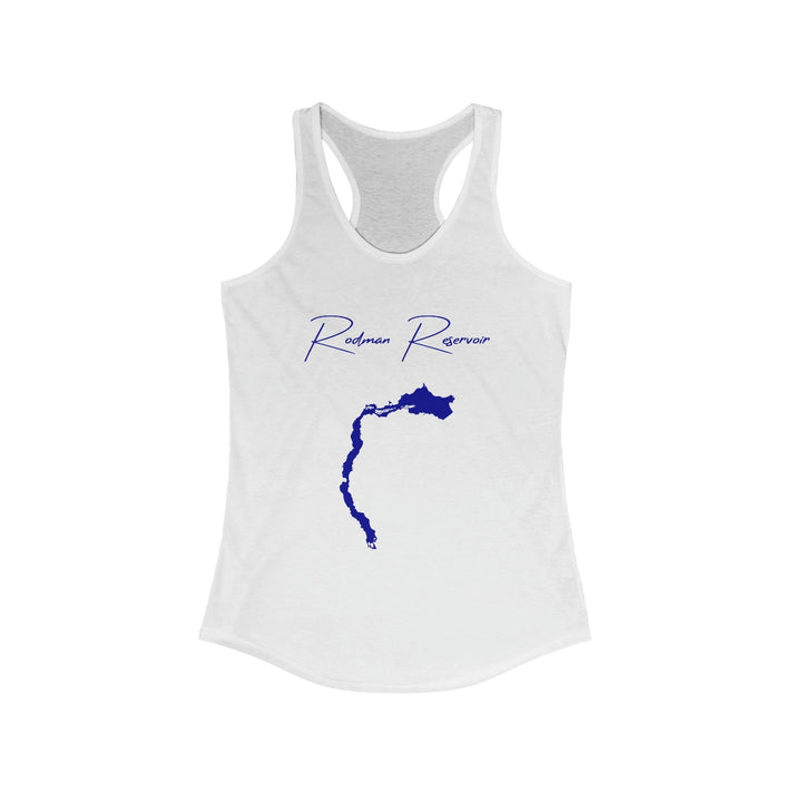 Florida  Rodman  Reservoir  Racerback-Tank  front  position  view  from  front  solid  white.webp
