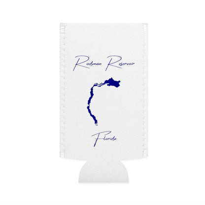 Florida  Rodman  Reservoir  Slim  Can  Koozie  front  position  view  from  flat-front  white.webp