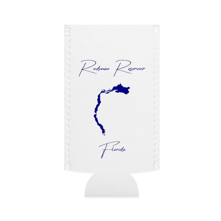 Florida  Rodman  Reservoir  Slim  Can  Koozie  front  position  view  from  flat-front  white.webp