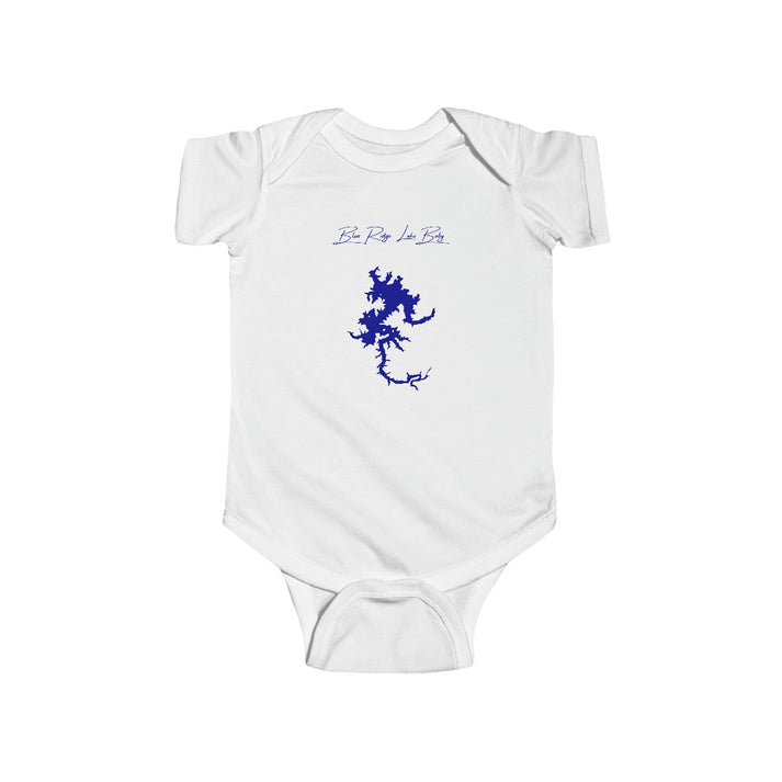 Georgia  Blue  Ridge  Lake  Onesie  front  position  view  from  front  white.webp