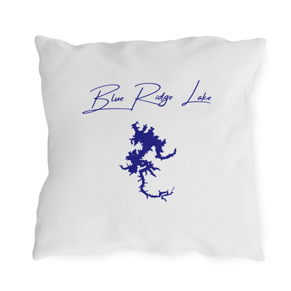 Georgia  Blue  Ridge  Lake  Outdoor  Pillow  back  position  view  from  back  18  x  18.webp
