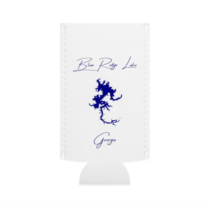 Georgia  Blue  Ridge  Lake  Slim  Can  Koozie  front  position  view  from  flat-front  white.webp