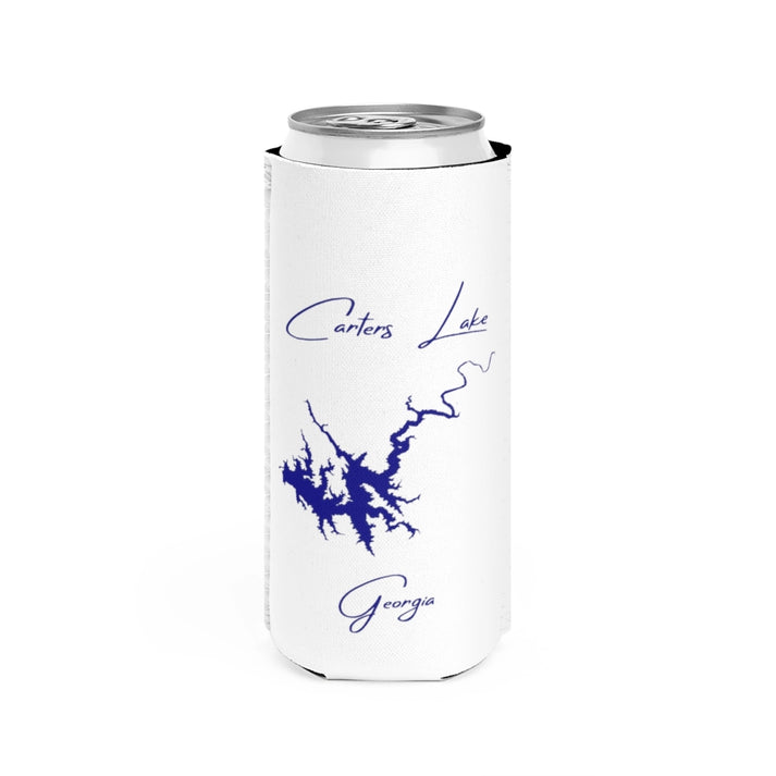Georgia  Carters  Lake  Slim  Can  Koozie  front  position  view  from  front  white.webp
