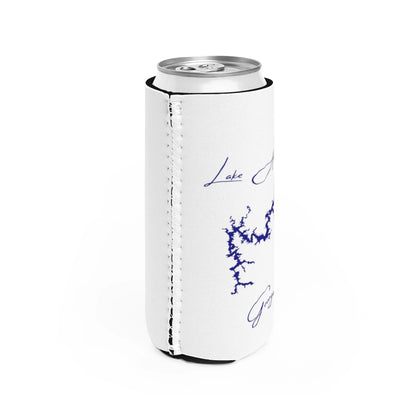 Georgia  Lake  Allatoona  Slim  Can  Koozie  all  position  view  from  right  white.webp