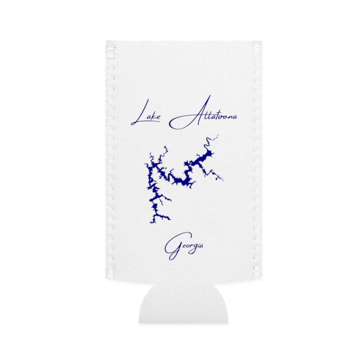 Georgia  Lake  Allatoona  Slim  Can  Koozie  front  position  view  from  flat-front  white.webp