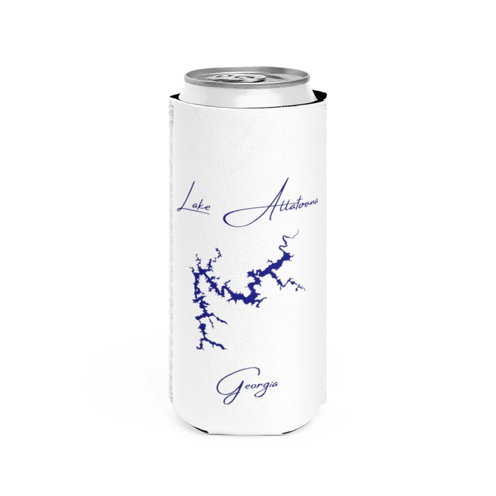 Georgia  Lake  Allatoona  Slim  Can  Koozie  front  position  view  from  front  white.webp