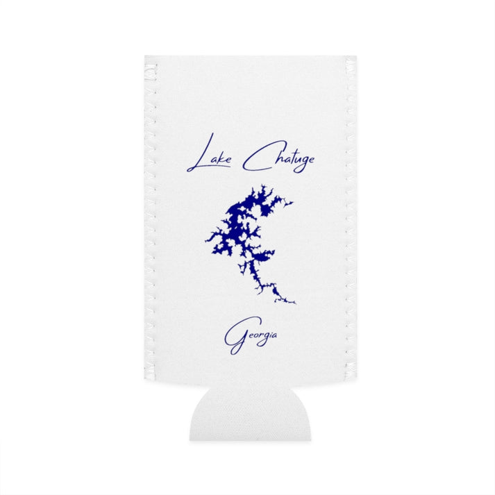 Georgia  Lake  Chatuge  Slim  Can  Koozie  front  position  view  from  flat-front  white.webp