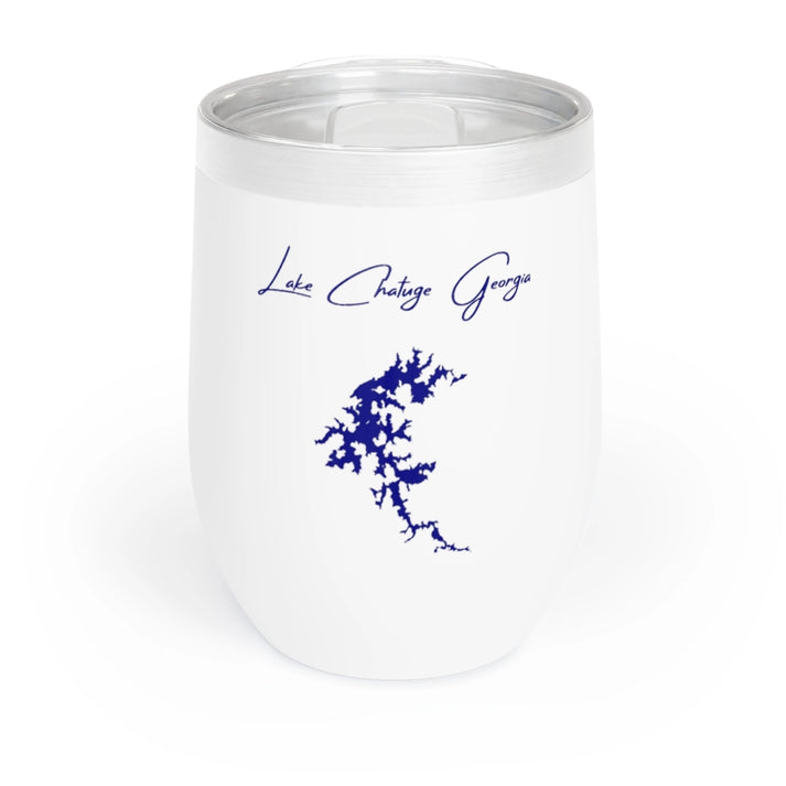 Georgia  Lake  Chatuge  Wine  Tumbler  front  position  view  from  front  white.webp