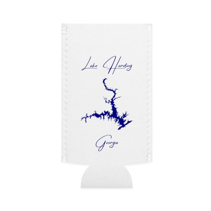 Georgia  Lake  Harding  Slim  Can  Koozie  front  position  view  from  flat-front  white.webp