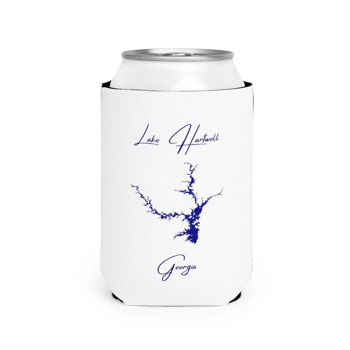 Georgia  Lake  Hartwell  Can  Koozie  front  position  view  from  front-2  white.webp