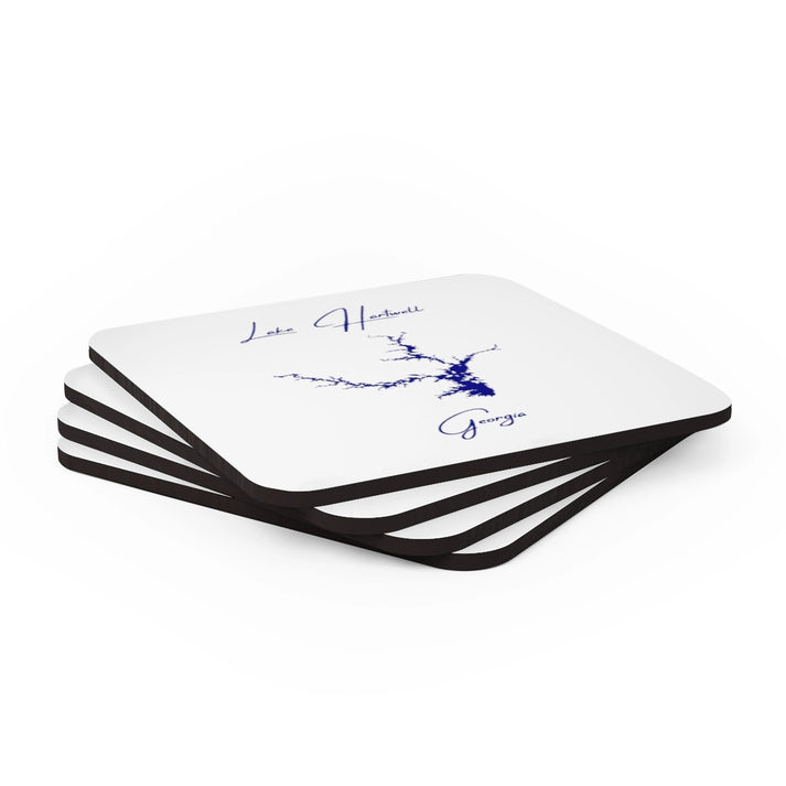 Georgia  Lake  Hartwell  Coaster  Set  front  position  view  from  stacked  3.75  x  3.75.webp