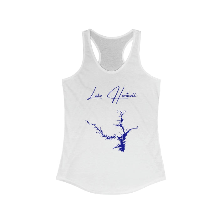 Georgia  Lake  Hartwell  Racerback-Tank  front  position  view  from  front  solid  white.webp