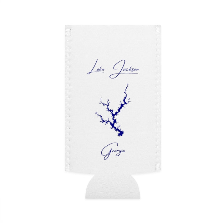 Georgia  Lake  Jackson  Slim  Can  Koozie  front  position  view  from  flat-front  white.webp
