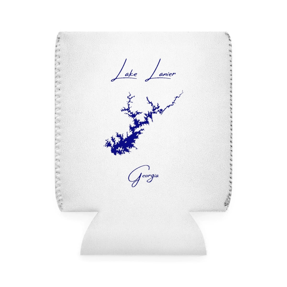 Georgia  Lake  Lanier  Can  Koozie  front  position  view  from  front-1  white.webp