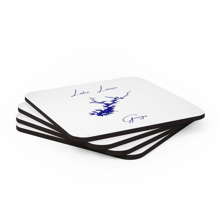 Georgia  Lake  Lanier  Coaster  Set  front  position  view  from  stacked  3.75  x  3.75.webp