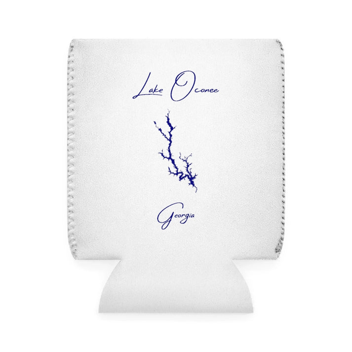 Georgia  Lake  Oconee  Can  Koozie  front  position  view  from  front-1  white.webp