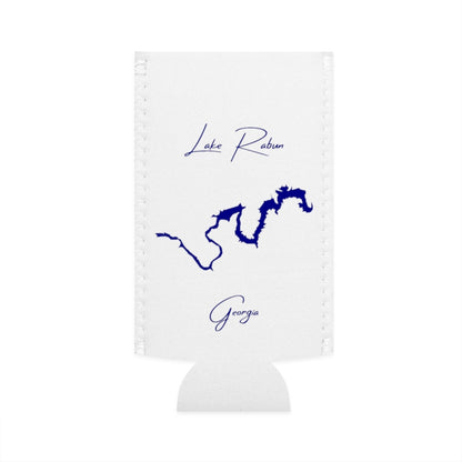 Georgia  Lake  Rabun  Slim  Can  Koozie  front  position  view  from  flat-front  white.webp