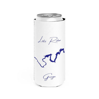 Georgia  Lake  Rabun  Slim  Can  Koozie  front  position  view  from  front  white.webp