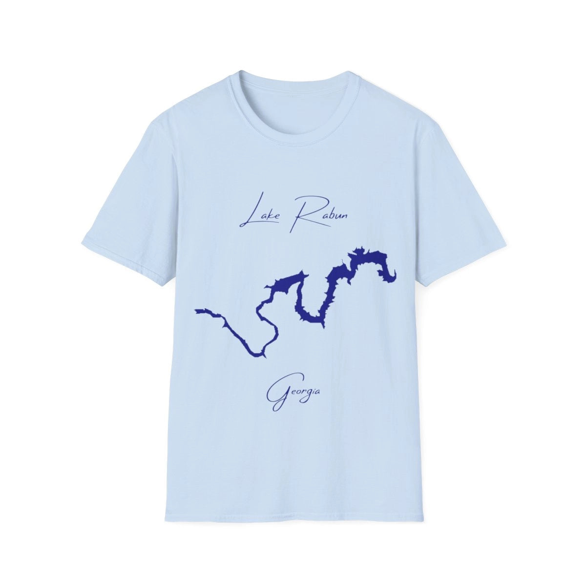 Georgia  Lake  Rabun  T-shirt  front  position  view  from  front  light  blue.webp