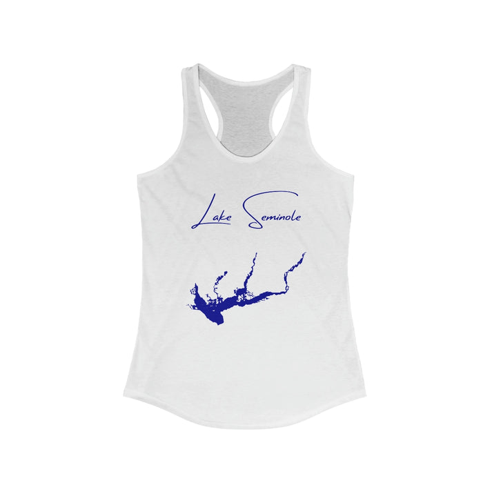 Georgia  Lake  Seminole  Racerback-Tank  front  position  view  from  front  solid  white.webp