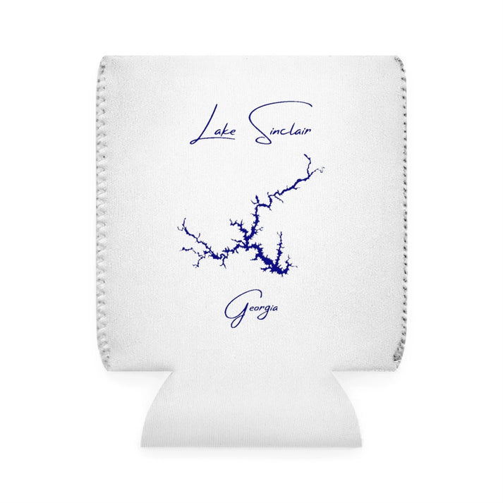 Georgia  Lake  Sinclair  Can  Koozie  front  position  view  from  front-1  white.webp