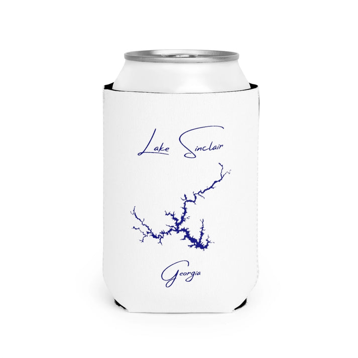Georgia  Lake  Sinclair  Can  Koozie  front  position  view  from  front-2  white.webp