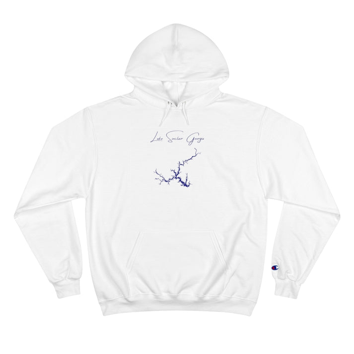 Georgia  Lake  Sinclair  Hoodie  front  position  view  from  front  white.webp