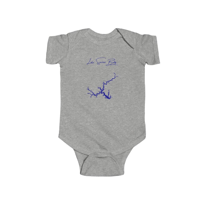 Georgia  Lake  Sinclair  Onesie  front  position  view  from  front  heather.webp