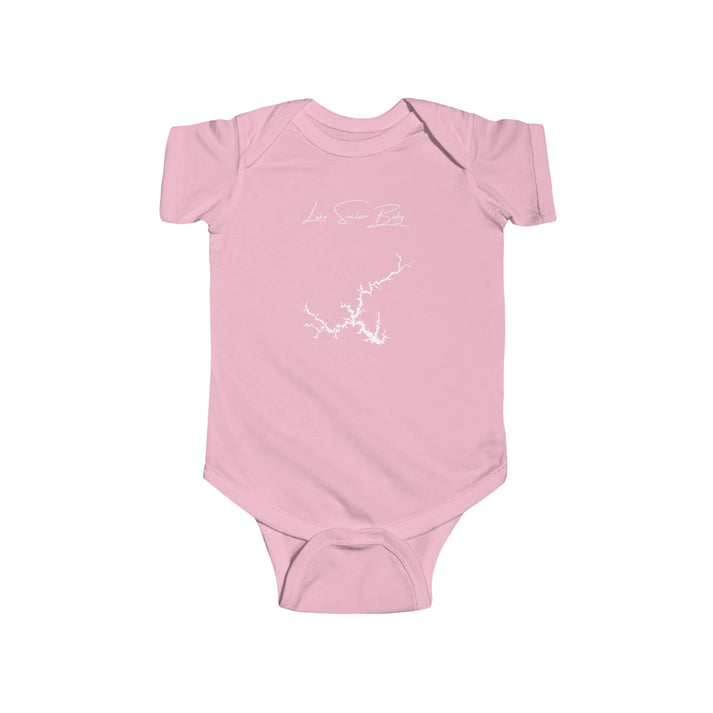 Georgia  Lake  Sinclair  Onesie  front  position  view  from  front  pink.webp