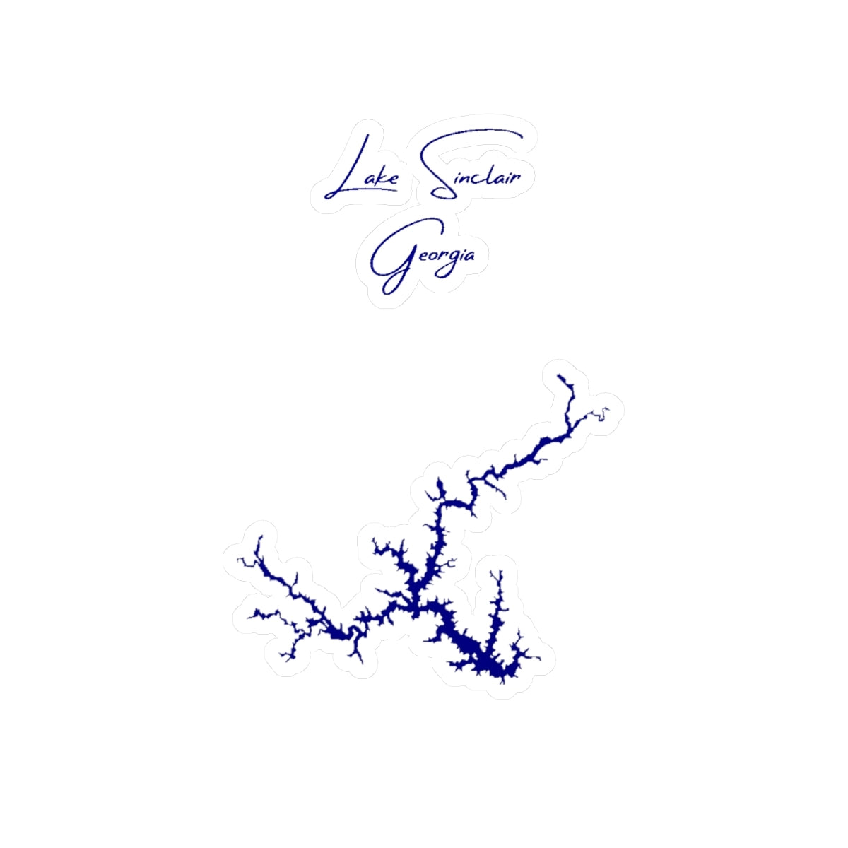 Georgia  Lake  Sinclair  Vinyl  Decal  other  position  view  from  front  4  x  6.webp