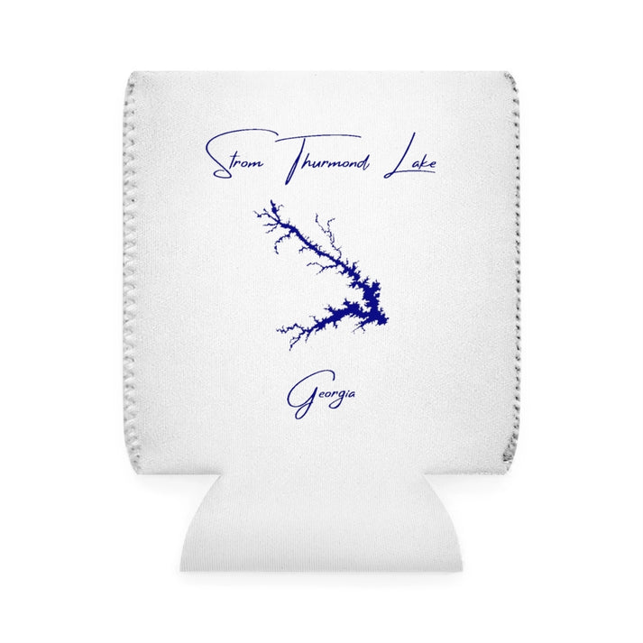Georgia  Strom  Thurmond  Lake  Can  Koozie  front  position  view  from  front-1  white.webp